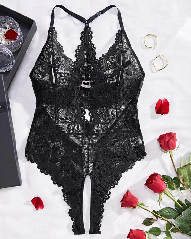 ✨ Midnight Jewel BelleLigne™ Lace Bodysuit